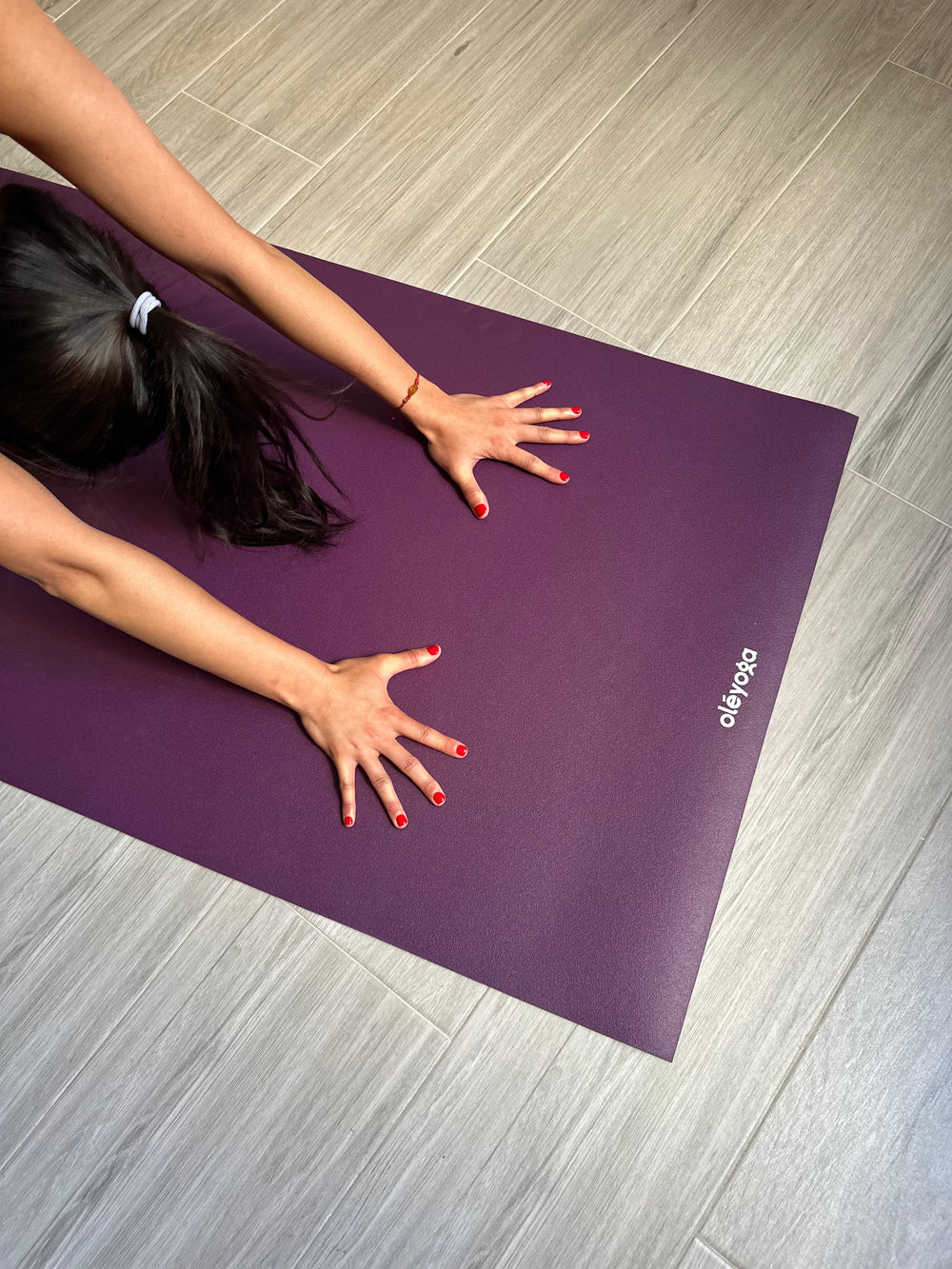 Yoga practice on an oléyoga Eco Daily mat.