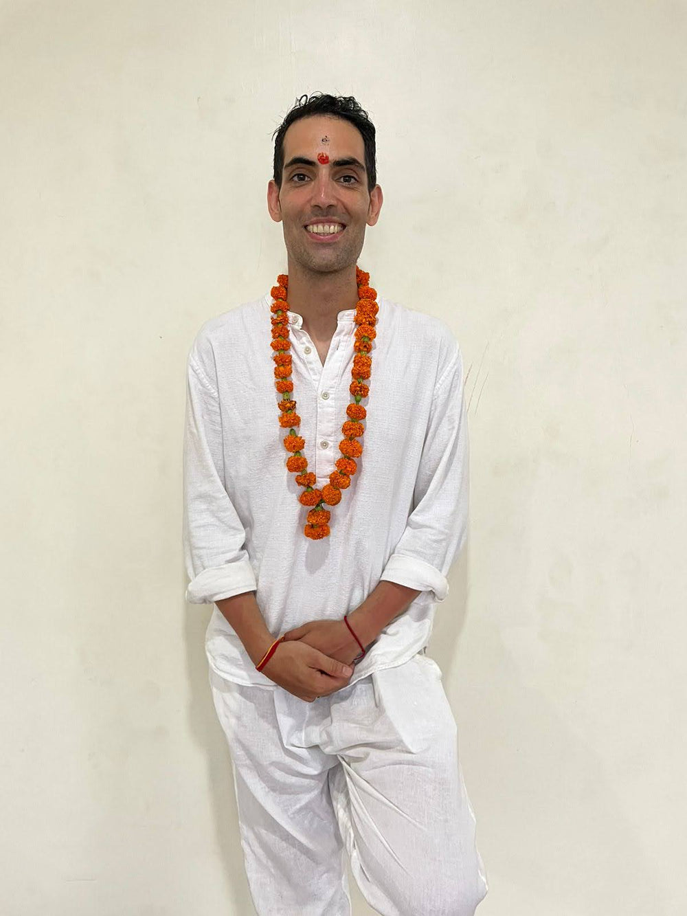 David Almazán during his yoga teacher training in India.
